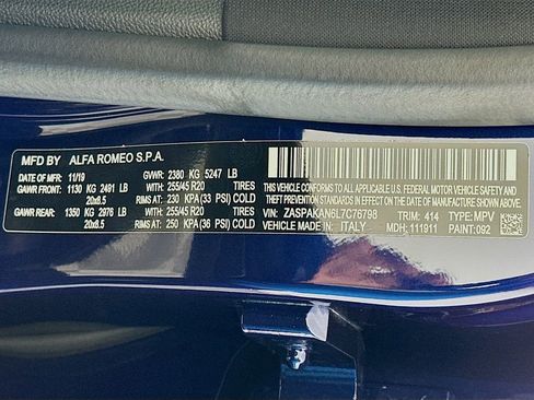 Used 2020 Alfa Romeo Stelvio Sport w/ Quick Order Package 22J Sport image 32