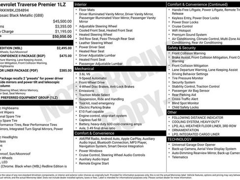 Used 2019 Chevrolet Traverse Premier w/ Redline Edition image 38