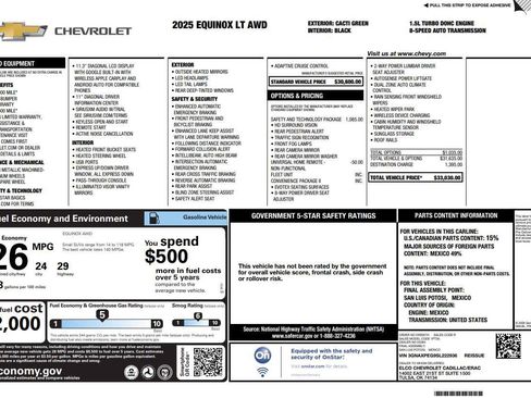 Used 2025 Chevrolet Equinox LT w/ Convenience Package II AWD/4WD image 1