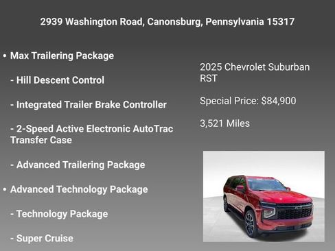 Used 2025 Chevrolet Suburban RST AWD/4WD image 14