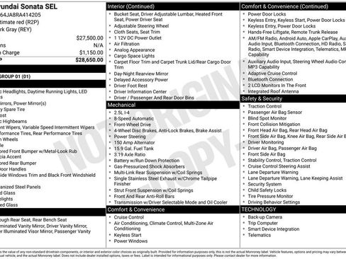 Used 2024 Hyundai Sonata SEL FWD image 54