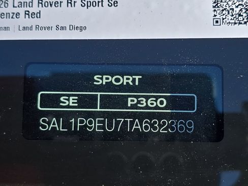 New 2026 Land Rover Range Rover Sport SE AWD/4WD image 37