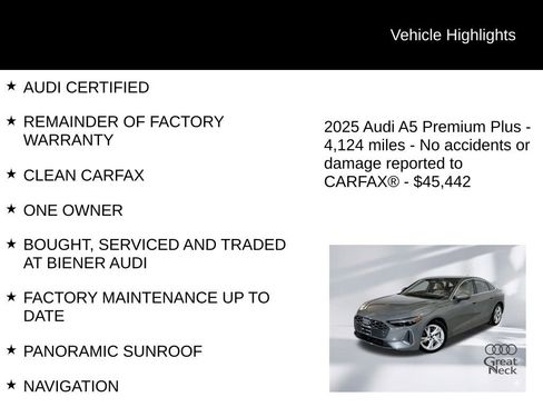 Used 2025 Audi A5 2.0T Premium Plus w/ Premium Plus image 9