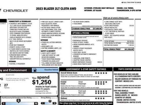 Used 2023 Chevrolet Blazer LT w/ Convenience Package AWD/4WD image 2