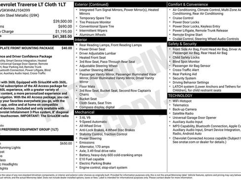 Used 2021 Chevrolet Traverse LT AWD/4WD image 3