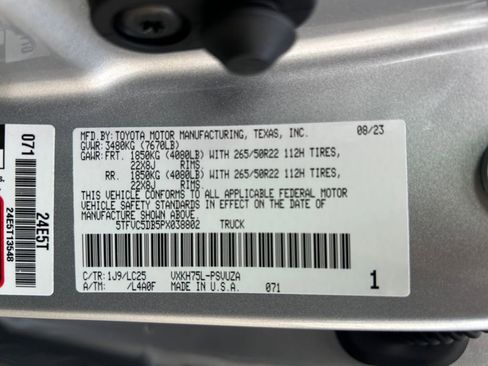 Used 2023 Toyota Tundra Capstone AWD/4WD image 34