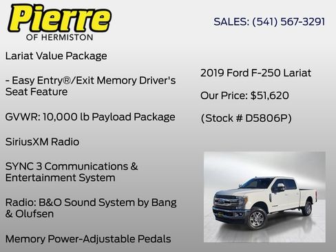 Used 2019 Ford F250 Lariat w/ Lariat Value Package AWD/4WD image 12