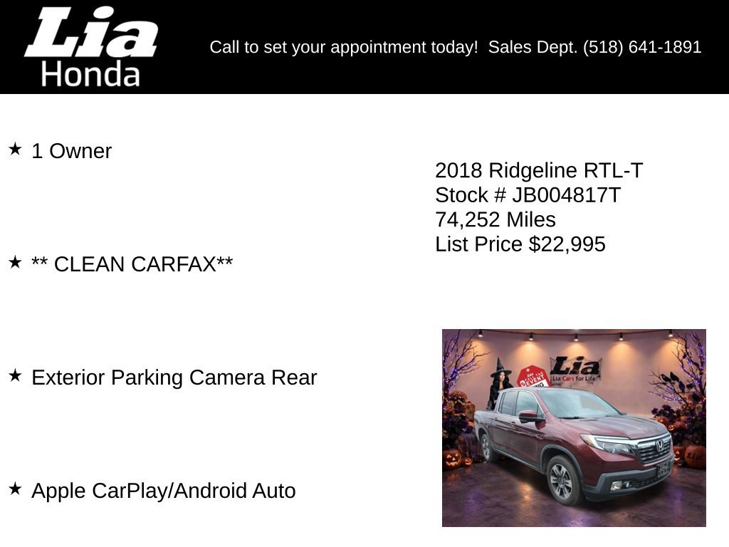 Used 2018 Honda Ridgeline RTL-T image 6
