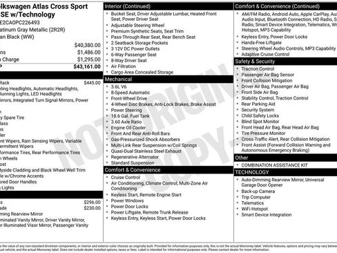 Certified 2023 Volkswagen Atlas Cross Sport SE FWD image 38