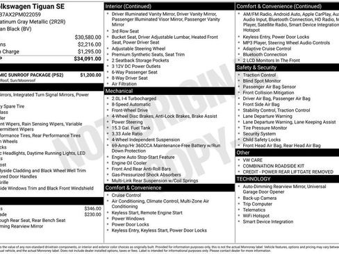 Used 2023 Volkswagen Tiguan SE w/ Panoramic Sunroof Package FWD image 31