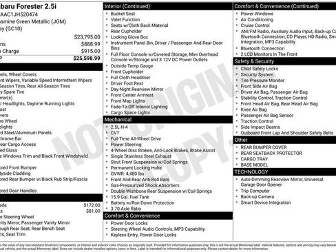 Used 2018 Subaru Forester 2.5i image 7