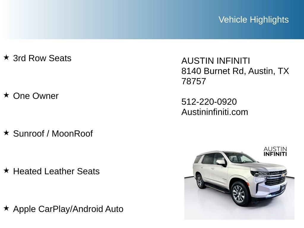 Used 2022 Chevrolet Tahoe LT w/ Luxury Package RWD image 10