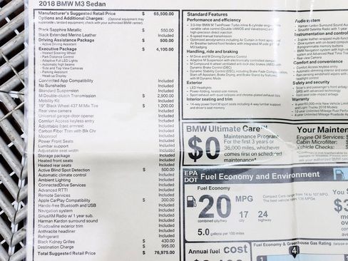 Used 2018 BMW M3 image 2