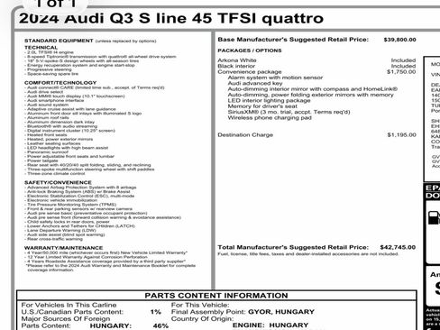 Used 2024 Audi Q3 2.0T Premium AWD/4WD image 20