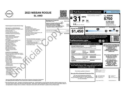 Certified 2023 Nissan Rogue SL AWD/4WD image 2