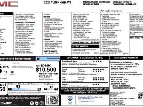 Used 2024 GMC Yukon AT4 w/ AT4 Premium Plus Package AWD/4WD image 43