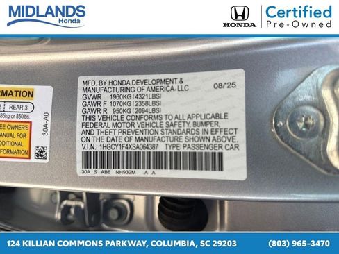Used 2025 Honda Accord SE image 31