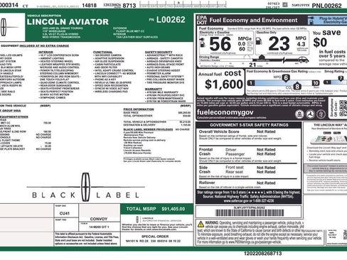 Used 2023 Lincoln Aviator Black Label Grand Touring image 64