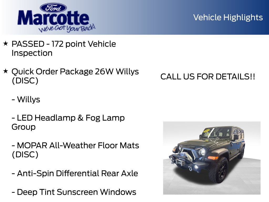 Used 2021 Jeep Wrangler Unlimited Sport AWD/4WD image 10