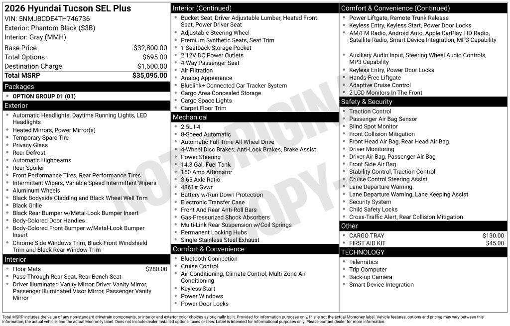 New 2026 Hyundai Tucson SEL Plus AWD/4WD image 6