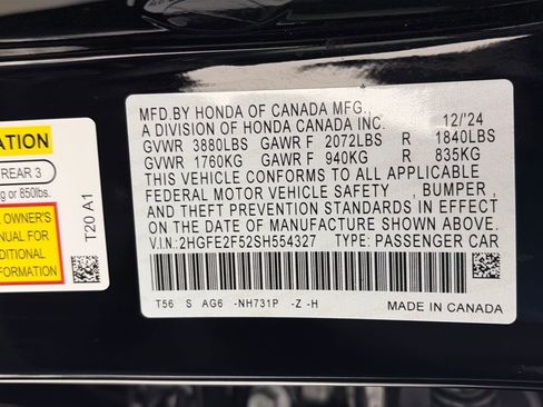 Used 2025 Honda Civic Sport image 9