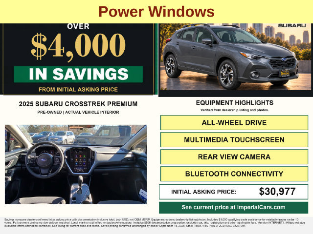 Certified 2025 Subaru Crosstrek 2.5i Premium AWD/4WD image 8
