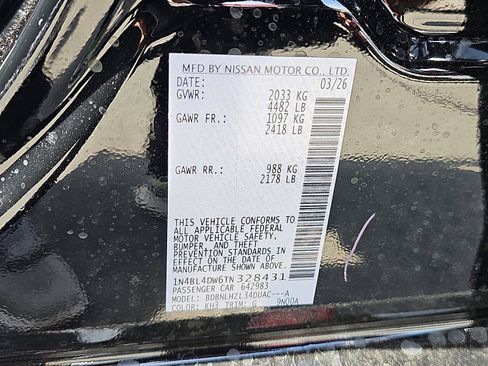 New 2026 Nissan Altima 2.5 SV w/ SV Special Edition Package image 18