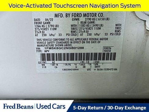 Certified 2022 Ford Explorer ST w/ Equipment Group 401A image 41