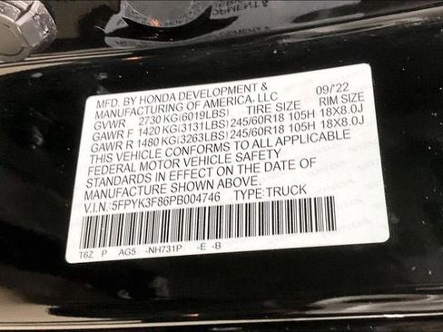 Certified 2023 Honda Ridgeline Black Edition image 33