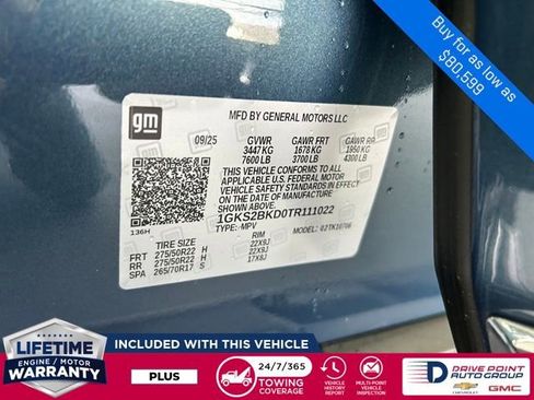 New 2026 GMC Yukon Elevation w/ LPO, Floor Liner Package image 22