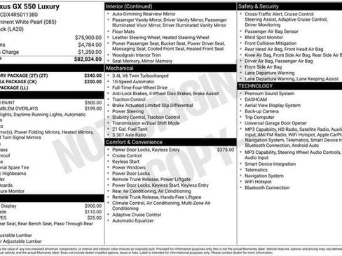 Used 2024 Lexus GX 550 w/ Accessory Package (2T) AWD/4WD image 2