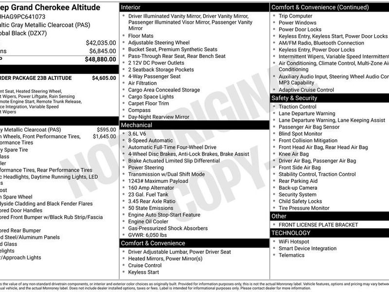 Used 2023 Jeep Grand Cherokee Altitude image 1