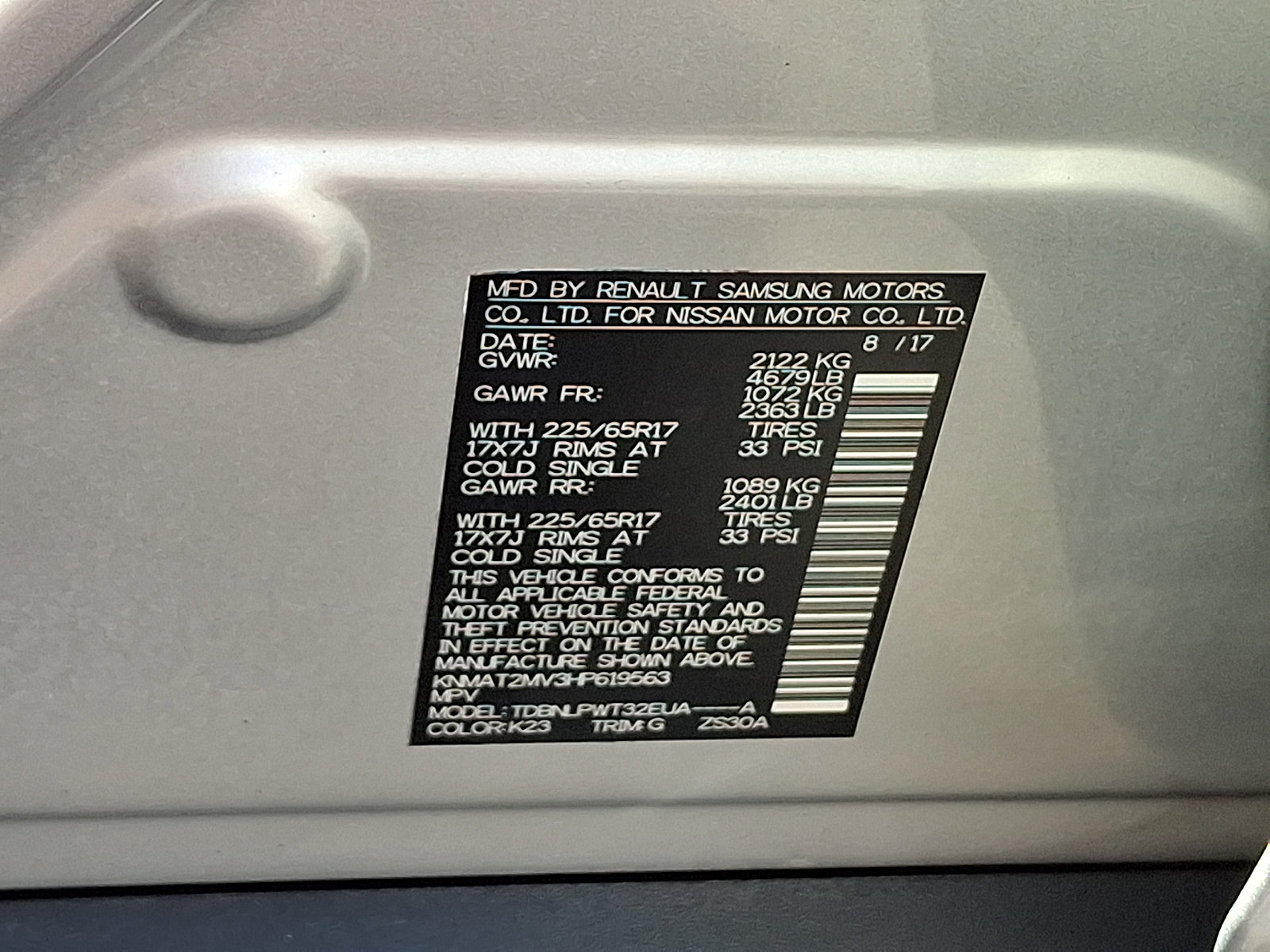 Certified 2017 Nissan Rogue S AWD/4WD image 25