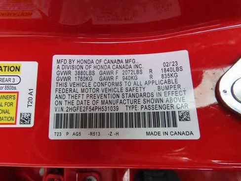 Certified 2023 Honda Civic Sport image 25