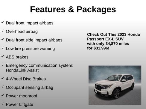 Certified 2023 Honda Passport EX-L image 16