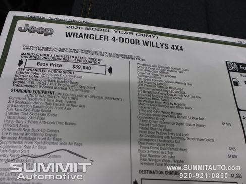 New 2026 Jeep Wrangler Unlimited Sport AWD/4WD image 35