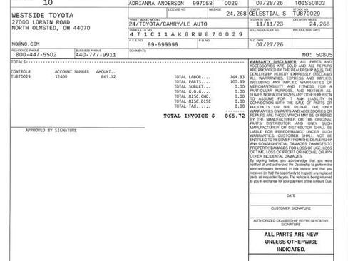 Used 2024 Toyota Camry LE FWD image 22