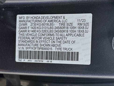 Certified 2023 Honda Ridgeline RTL-E image 27