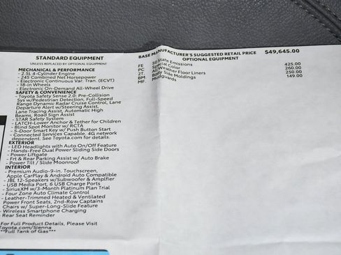 Used 2023 Toyota Sienna Limited image 64