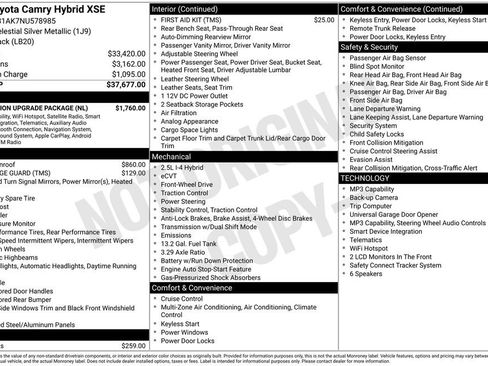 Used 2022 Toyota Camry XSE w/ Navigation Upgrade Package FWD image 5