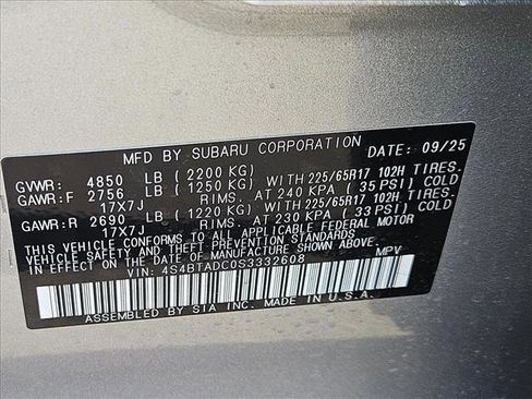 New 2025 Subaru Outback Premium w/ Popular Package #1A image 17