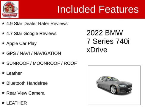 Used 2022 BMW 740i xDrive w/ Premium Package AWD/4WD image 4