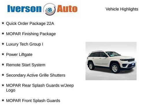 Used 2022 Jeep Grand Cherokee Laredo w/ Luxury Tech Group I AWD/4WD image 2