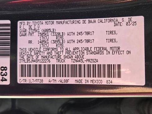 Certified 2025 Toyota Tacoma SR5 AWD/4WD image 23