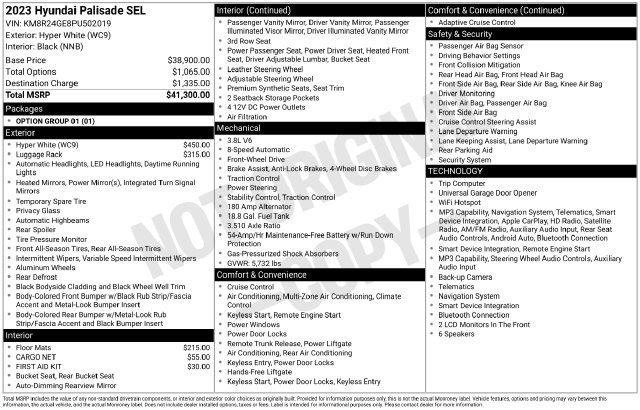 Used 2023 Hyundai Palisade SEL FWD image 2