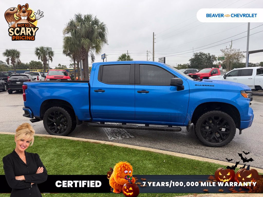 Used 2025 Chevrolet Silverado 1500 Custom w/ Turbomax Blackout Package AWD/4WD image 3