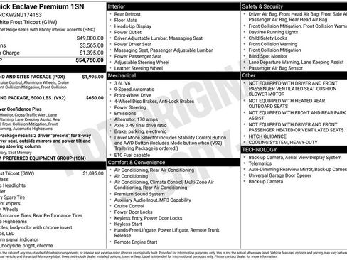 Used 2022 Buick Enclave Premium w/ Surround and Sites Package FWD image 4