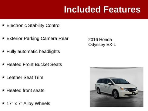 Used 2016 Honda Odyssey EX-L image 4