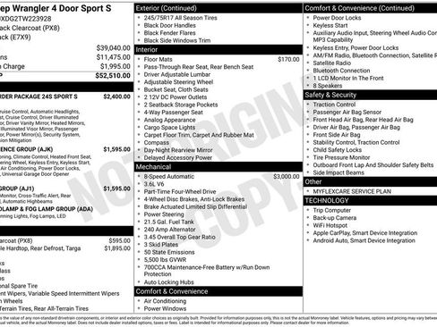 New 2026 Jeep Wrangler Unlimited Sport AWD/4WD image 7