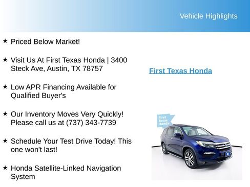 Used 2016 Honda Pilot Elite image 9